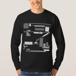 Grijs Wit Hedendaagse Kunst MCM-geïnspireerde geom T-shirt