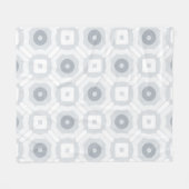 Grijs Wit Hexagon Cirkel Scandinavisch Patroon Fleece Deken (Voorkant (Horizontaal))