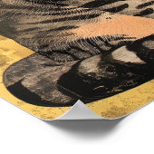 grijs wit kattenportret poster (Hoek)