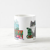 Grijs Wit Kerstmiskitten Koffiemok (Center)