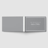 Grijs wit Klassic Simple Moderne Wedding Elegant G Gastenboek (Volledig)
