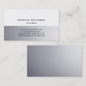 Grijs-wit Klassiek Klein Creatief Visitekaartje (Voorkant / Achterkant)