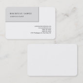 Grijs-wit Klassieke elastische kleuren Visitekaartje (Voorkant / Achterkant)