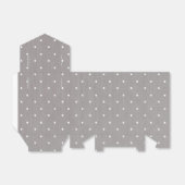 Grijs & Wit Kleine Stippen Modern Chic Bedankdoosjes (Uitgevouwen)