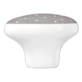 Grijs & Wit Kleine Stippen Modern Chic Keramische Knop (Zijkant)