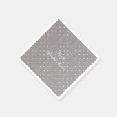 Grijs & Wit Kleine Stippen Modern Chic Servetten (Hoek)