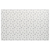 Grijs Wit Kolibrie Patroon Stof (Fat Quarter)