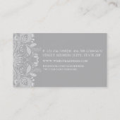 Grijs & Wit  Lace Visitekaartje (Achterkant)