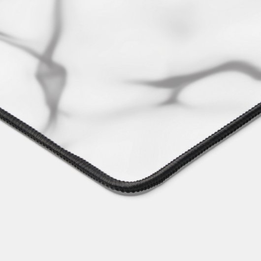 Grijs & Wit Marmer Effect Goud Mandala Monogram Bureaumat (Hoek)