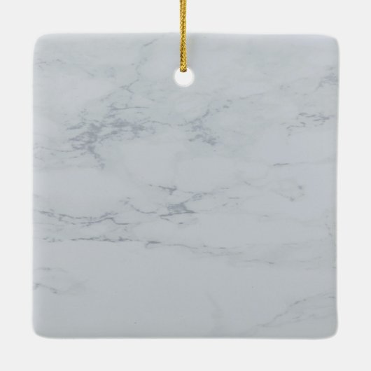 grijs wit marmer keramisch vierkant Ornament (Achterkant)