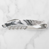 Grijs & Wit Marmer Kurkentrekker (Achterkant)