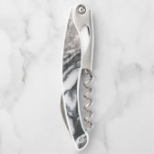 Grijs & Wit Marmer Kurkentrekker (Achterkant)