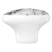 Grijs wit marmeren patroon keramische knop (Zijkant)