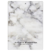 Grijs & Wit Marmeren Steen Klembord (Achterkant)