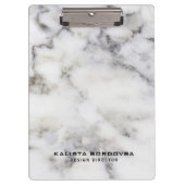 Grijs & Wit Marmeren Steen Klembord (Voorkant)