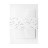 Grijs & Wit Minimalistische Bruiloft Uitnodigingen Wikkel (Voorkant Voorbeeld)