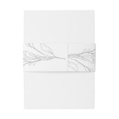 Grijs & Wit Minimalistische Bruiloft Uitnodigingen Wikkel (Achterkant Voorbeeld)