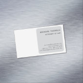 Grijs Wit Minimalistische Klassieke Professional Magnetisch Visitekaartje (Voorbeeld)