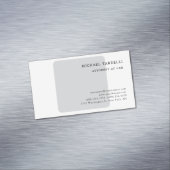 Grijs Wit Minimalistische Klassieke Professional Magnetisch Visitekaartje (Voorbeeld)