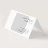 Grijs Wit Minimalistische Klassieke Professional Visitekaartje (Voorkant)