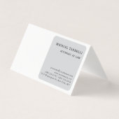 Grijs Wit Minimalistische Klassieke Professional Visitekaartje (Voorkant)
