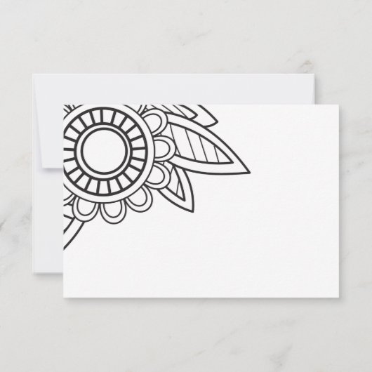 Grijs Wit Modern Bloemenkamer Reservering Bruiloft RSVP Kaartje (Achterkant)