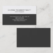 Grijs Wit Modern Eenvoudig Duidelijk Visitekaartje (Voorkant / Achterkant)