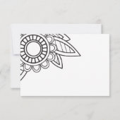 Grijs Wit Modern Flower Hotel Reservering Bruiloft RSVP Kaartje (Achterkant)