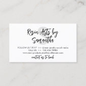 Grijs Wit Modern Hars Product Care Instructies Visitekaartje (Voorkant)