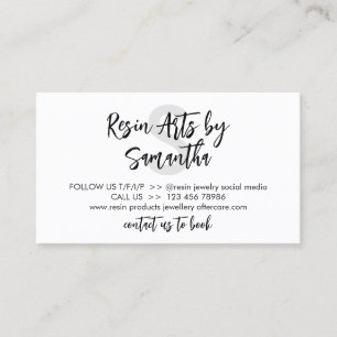 Grijs Wit Modern Hars Product Care Instructies Visitekaartje