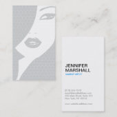 GRIJS & WIT PATROON MEISJE VISITEKAARTJE (Voorkant / Achterkant)