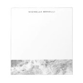 Grijs Wit Professioneel Eenvoudig Minimalistisch Notitieblok (Voorkant)