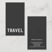 Grijs Wit Reisagent Visitekaartje (Voorkant / Achterkant)