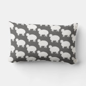 Grijs & Wit Schaap Sierkussen Kussen (Achterkant)