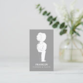 GRIJS & WIT SCHADUWRIJK TOPIAIR LOGO VISITEKAARTJE (Staand voorkant)