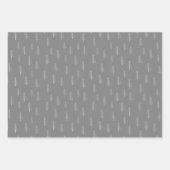 Grijs & Wit Schattige Winter Sneeuwvlokken Inpakpapier Vel (Voorkant 3)