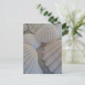 Grijs Wit, Seashells, Zee Shell Summer Beach Love Briefkaart (Staand voorkant)