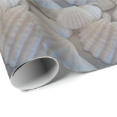 Grijs Wit, Seashells, Zee Shell Summer Beach Love Cadeaupapier (Rol Hoek)