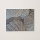 Grijs Wit, Seashells, Zee Shell Summer Beach Love Legpuzzel (Horizontaal)