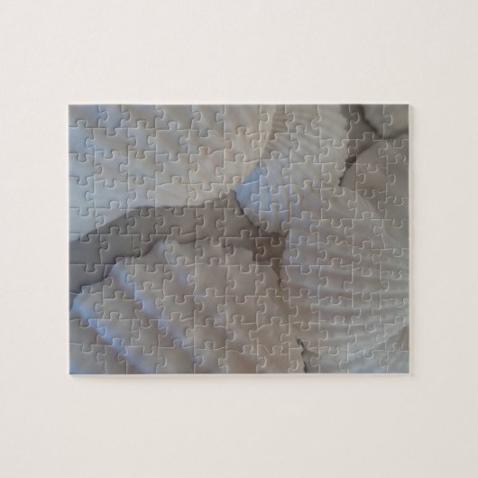 Grijs Wit, Seashells, Zee Shell Summer Beach Love Legpuzzel (Horizontaal)