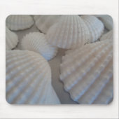 Grijs Wit, Seashells, Zee Shell Summer Beach Love Muismat (Voorkant)