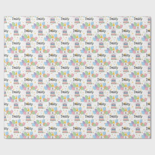 Grijs & Wit Sheepadoodle Hond Verjaardag Cadeaupapier (Vlak)