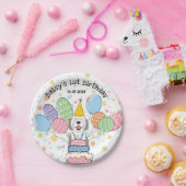 Grijs & Wit Sheepadoodle Hond Verjaardag Papieren Bordje (Feest)