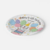 Grijs & Wit Sheepadoodle Hond Verjaardag Papieren Bordje (Gekanteld)