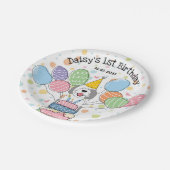 Grijs & Wit Sheepadoodle Hond Verjaardag Papieren Bordje (Gekanteld)