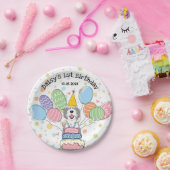 Grijs & Wit Sheepadoodle Hond Verjaardag Papieren Bordje (Feest)