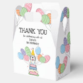 Grijs & Wit Sheepadoodle Verjaardag Bedankt Bedankdoosjes (Geopend)