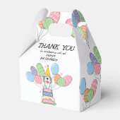 Grijs & Wit Sheepadoodle Verjaardag Bedankt Bedankdoosjes (Voorkant Zijde)