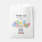 Grijs & Wit Sheepadoodle Verjaardagsfeest Bedankzakje (Voorkant)