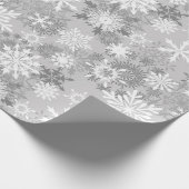 Grijs wit sneeuwvlokvormig papier (Hoek)
